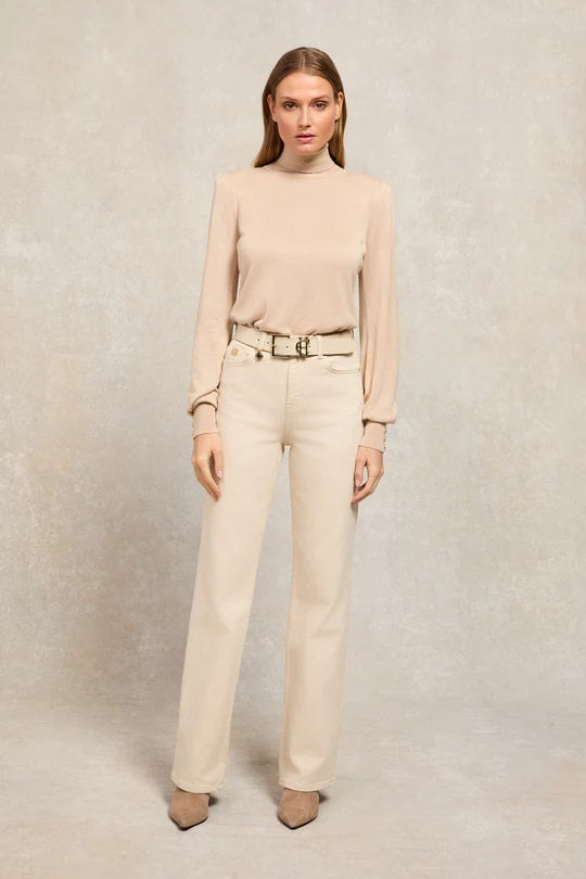 Holland Cooper Classic Straight Ladies Jean in Oatmeal
