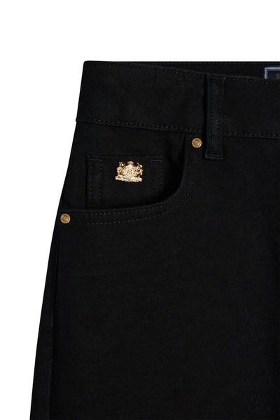 Holland Cooper Classic Straight Ladies Jean in Stay Black Crest