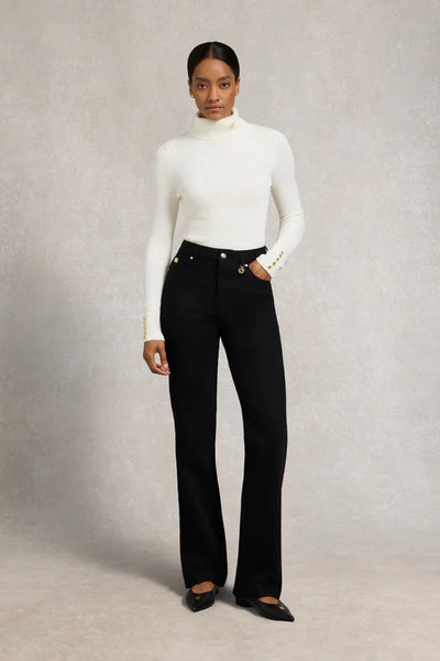 Holland Cooper Classic Straight Ladies Jean in Stay Black