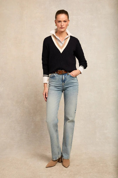 Holland Cooper Classic Straight Ladies Jean in Vintage Indigo