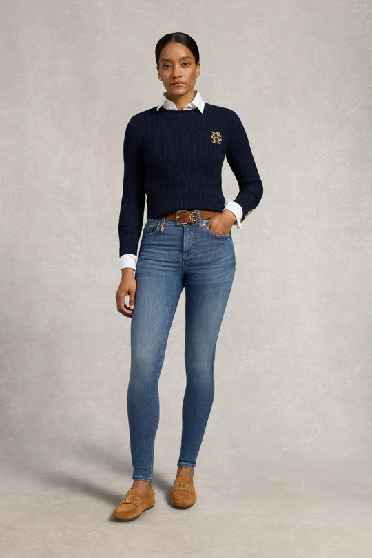 Holland Cooper Contour Skinny Jean in Aged Indigo
