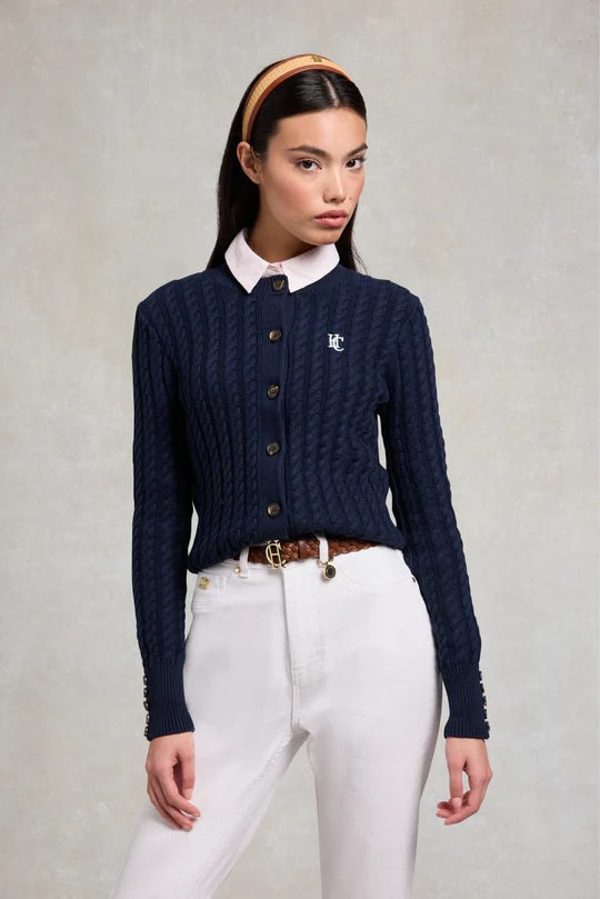 Holland Cooper Cotswold Cardigan in Ink Navy
