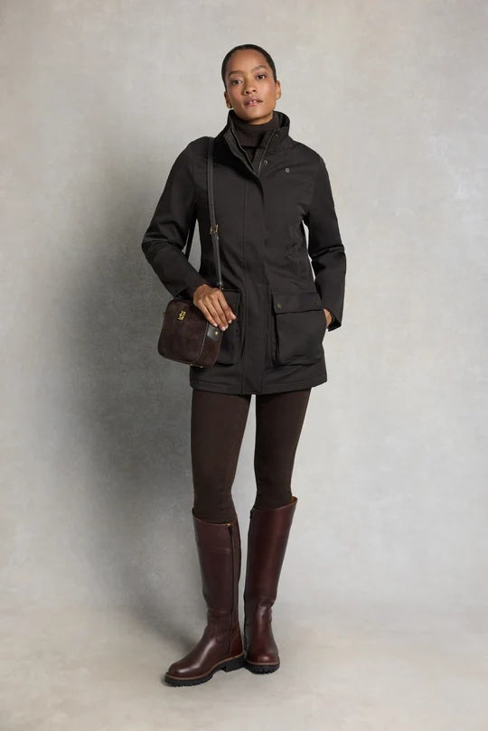 Holland Cooper Country Camera Bag in Chocolate Suede