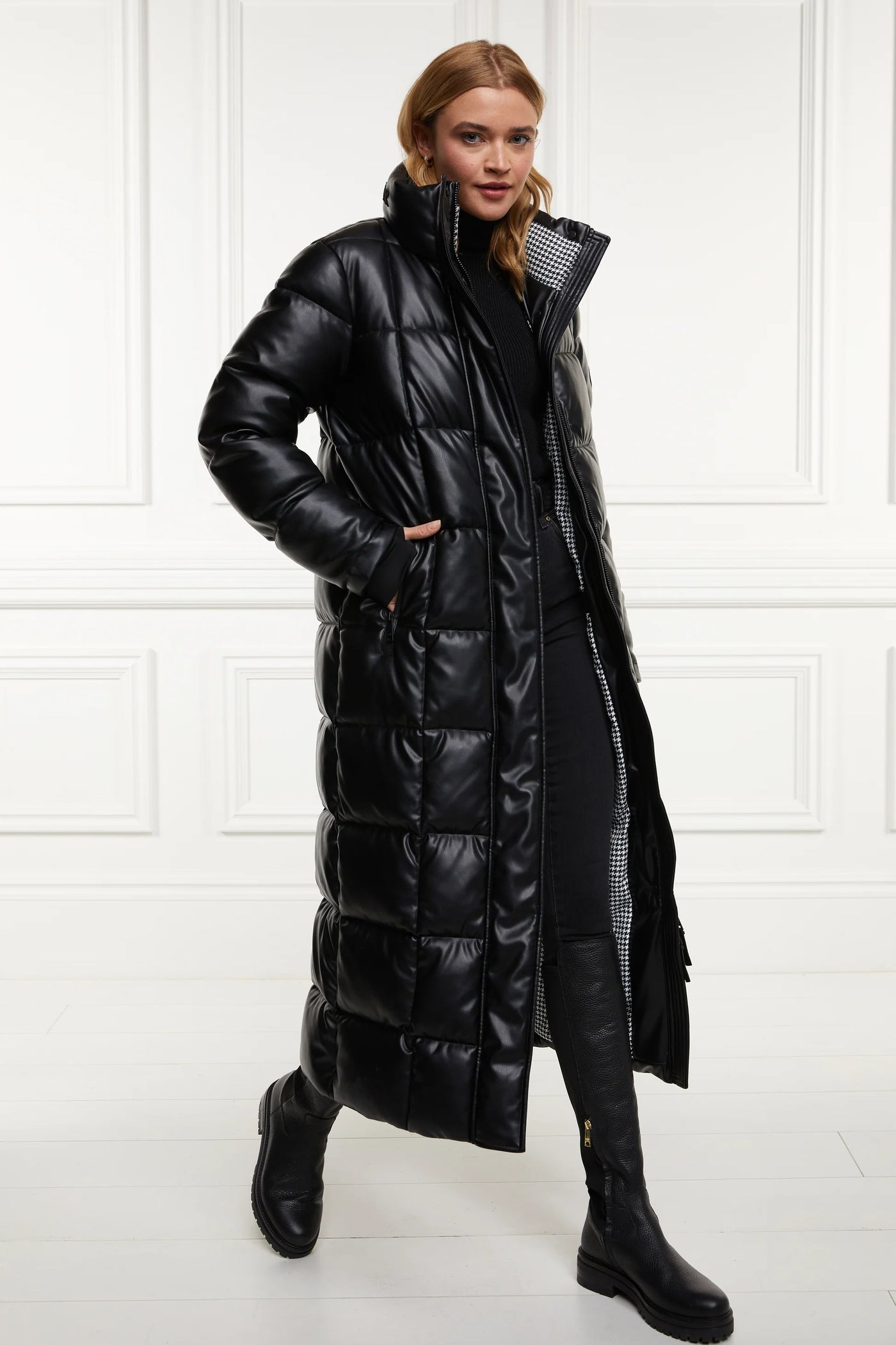 Holland Cooper Crawford Longline Coat in Black | Holland Cooper