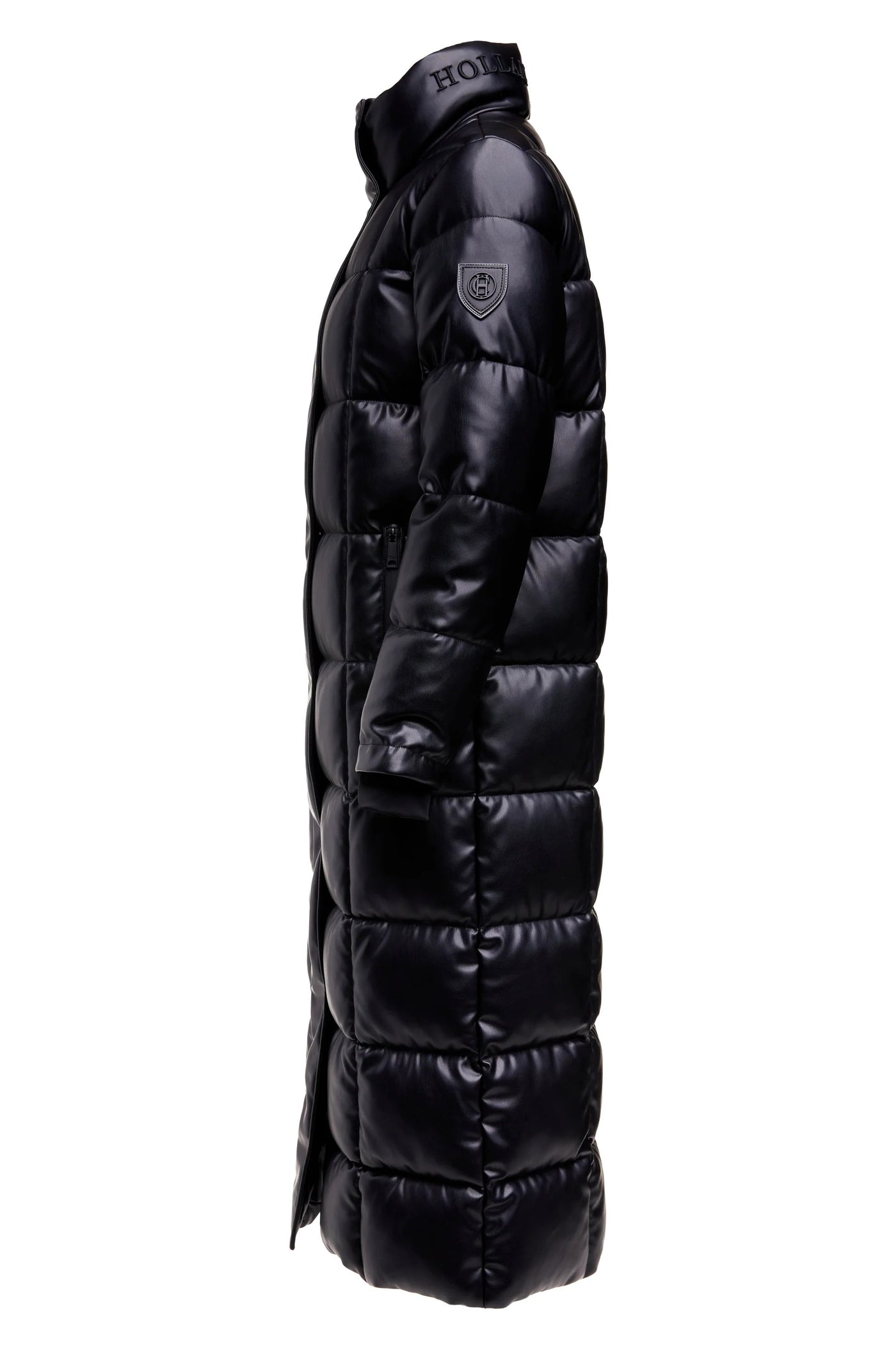 Holland Cooper Crawford Longline Coat in Black Side