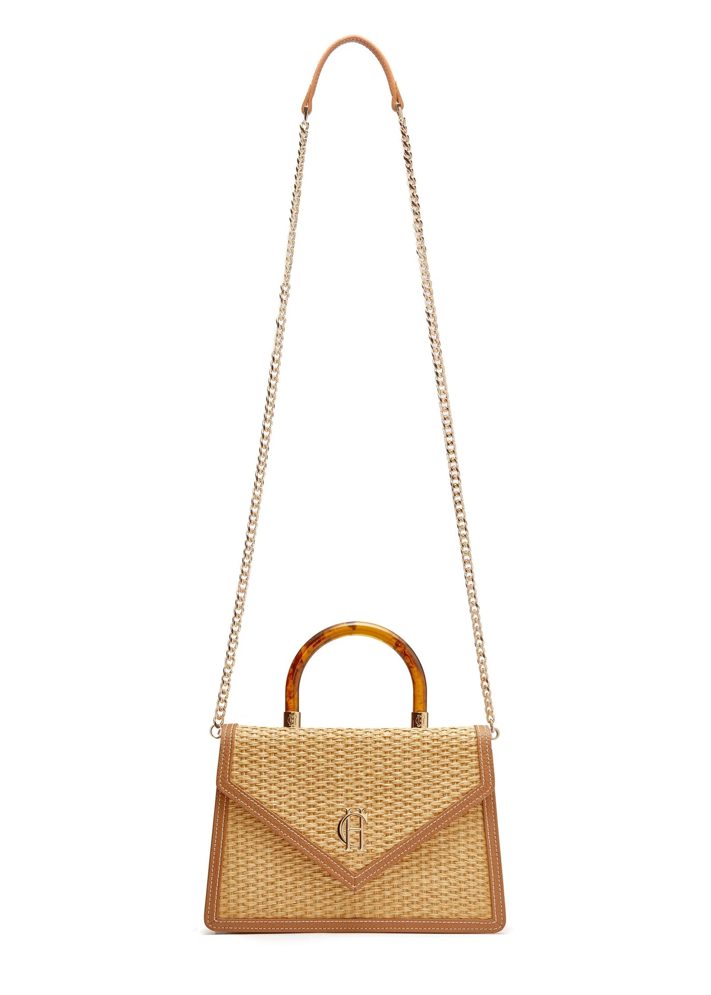 Holland Cooper Dowdeswell Bag in Tan Natural Front Shoulder Strap