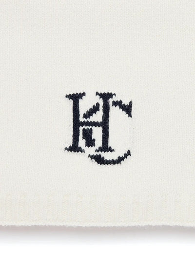 Holland Cooper Elle Scarf in Ecru Logo