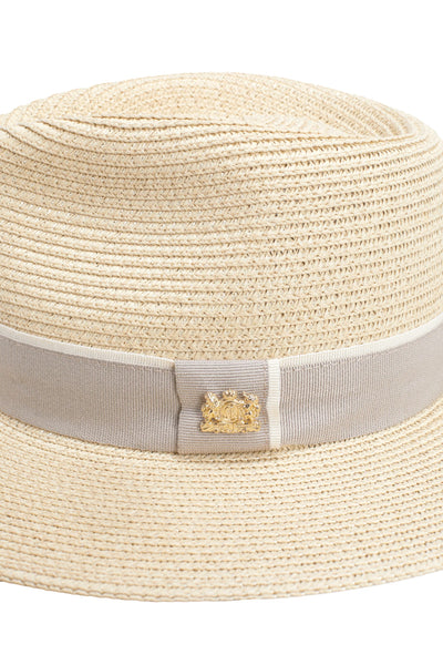 Holland Cooper Francesca Hat in Natural Taupe Logo