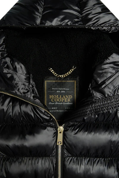 Holland Cooper Harrow Padded Jacket in Deep Black Hood