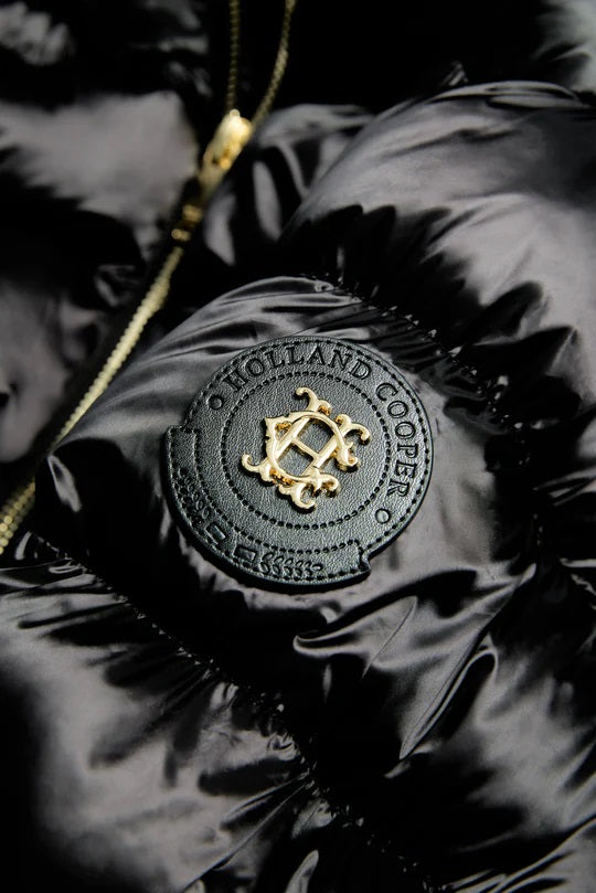 Holland Cooper Harrow Padded Jacket in Deep Black Logo