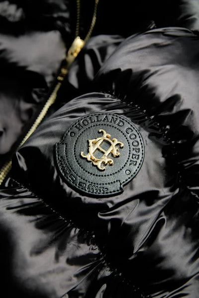 Holland Cooper Harrow Padded Jacket in Deep Black Logo