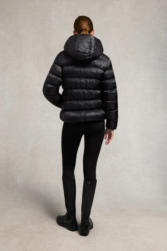 Holland Cooper Harrow Padded Jacket in Deep Black Back