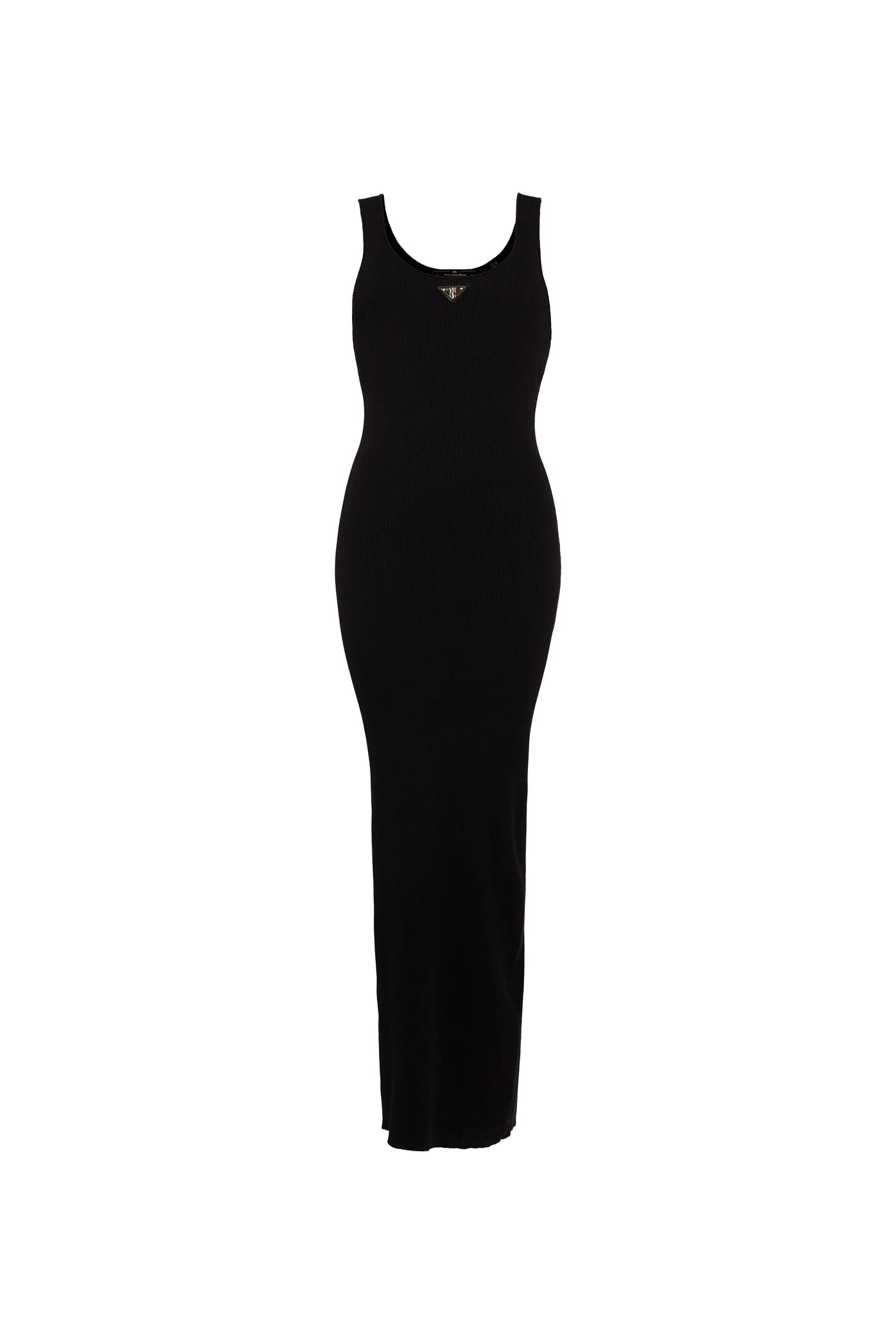 Holland Cooper Juliet Knit Maxi Dress in Black Front