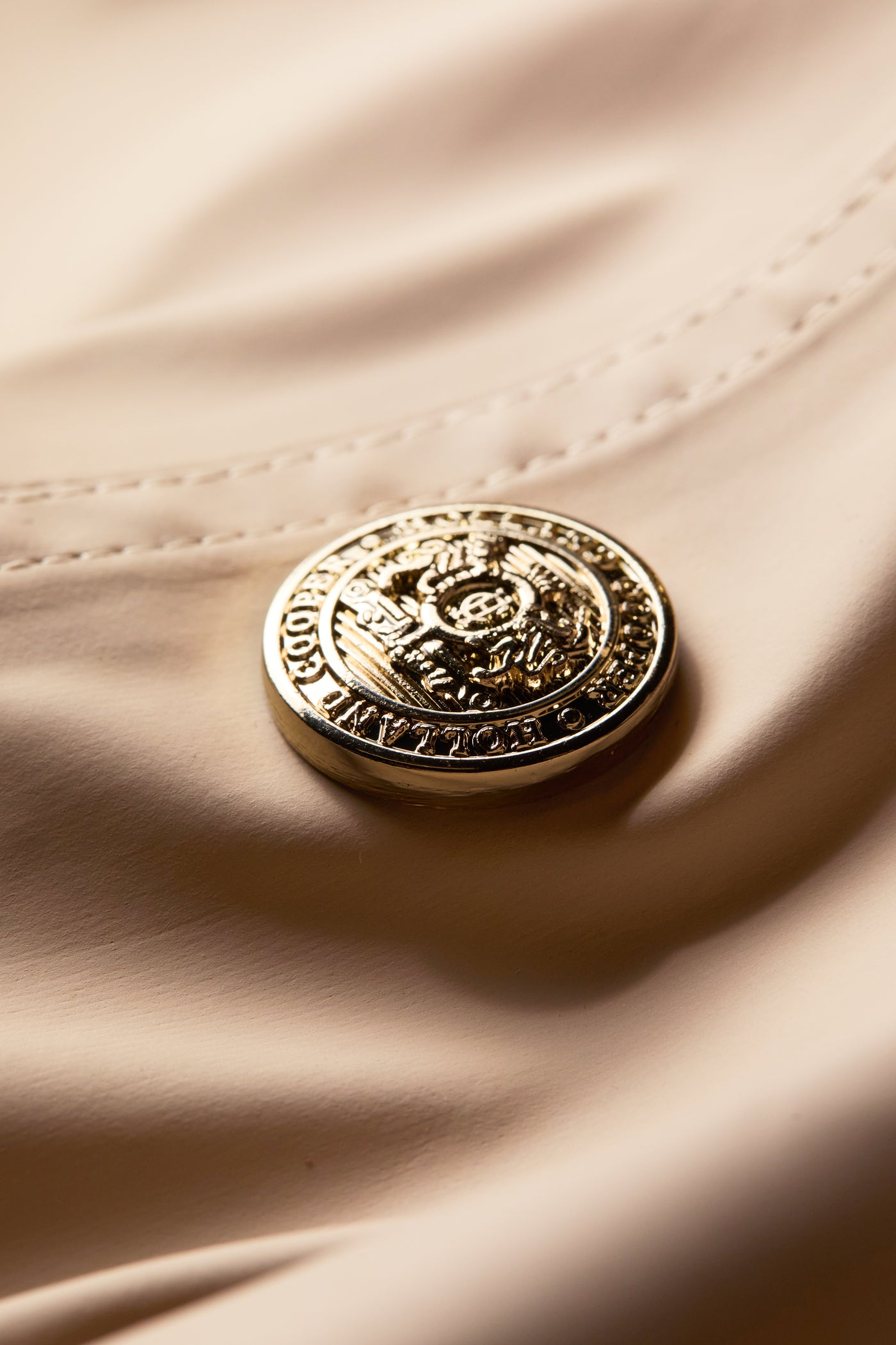 Holland Cooper Kendal Waterproof Trench Coat in Stone Detail