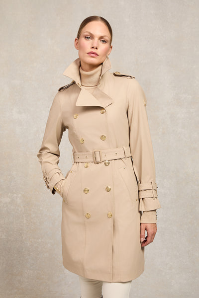 Holland Cooper Kendal Waterproof Trench Coat in Stone