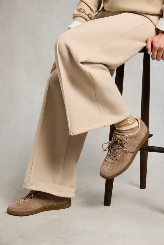 Holland Cooper Knightsbridge Court Ladies Trainer in Taupe Suede