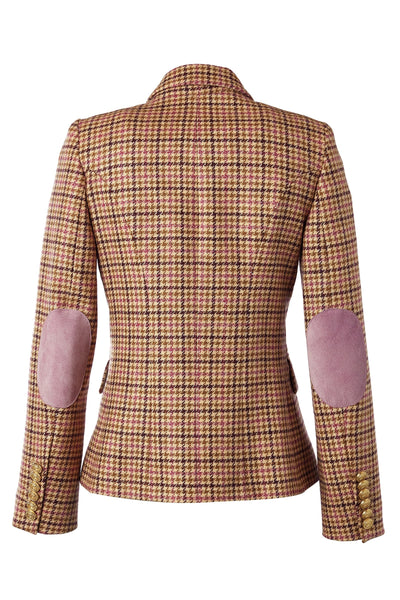 Holland Cooper Knightsbridge Ladies Blazer in Sudeley Pink Tweed Back