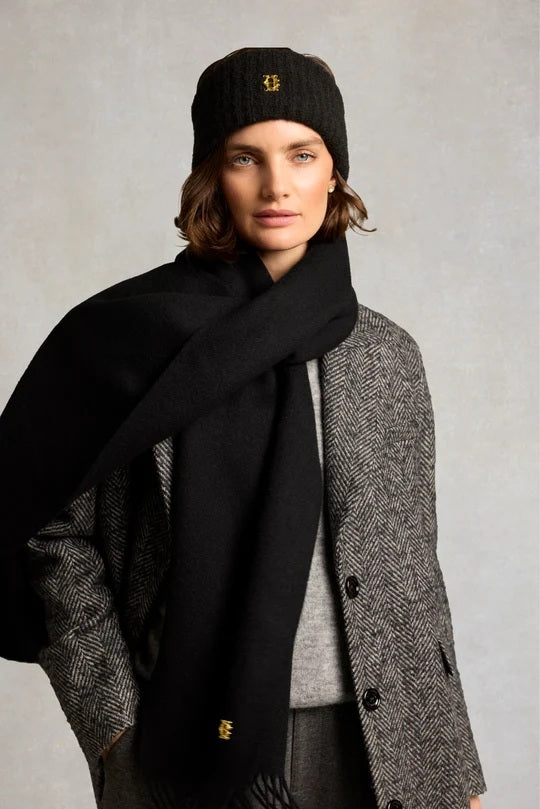 Holland Cooper Knitted Headband in Black