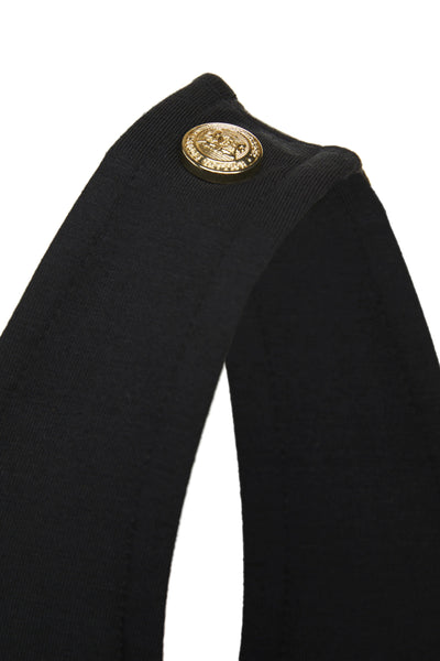 Holland Cooper Ladies Vest in Black Button Detail