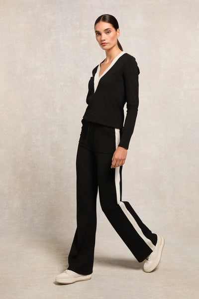Holland Cooper Macy Knitted Joggers in Black