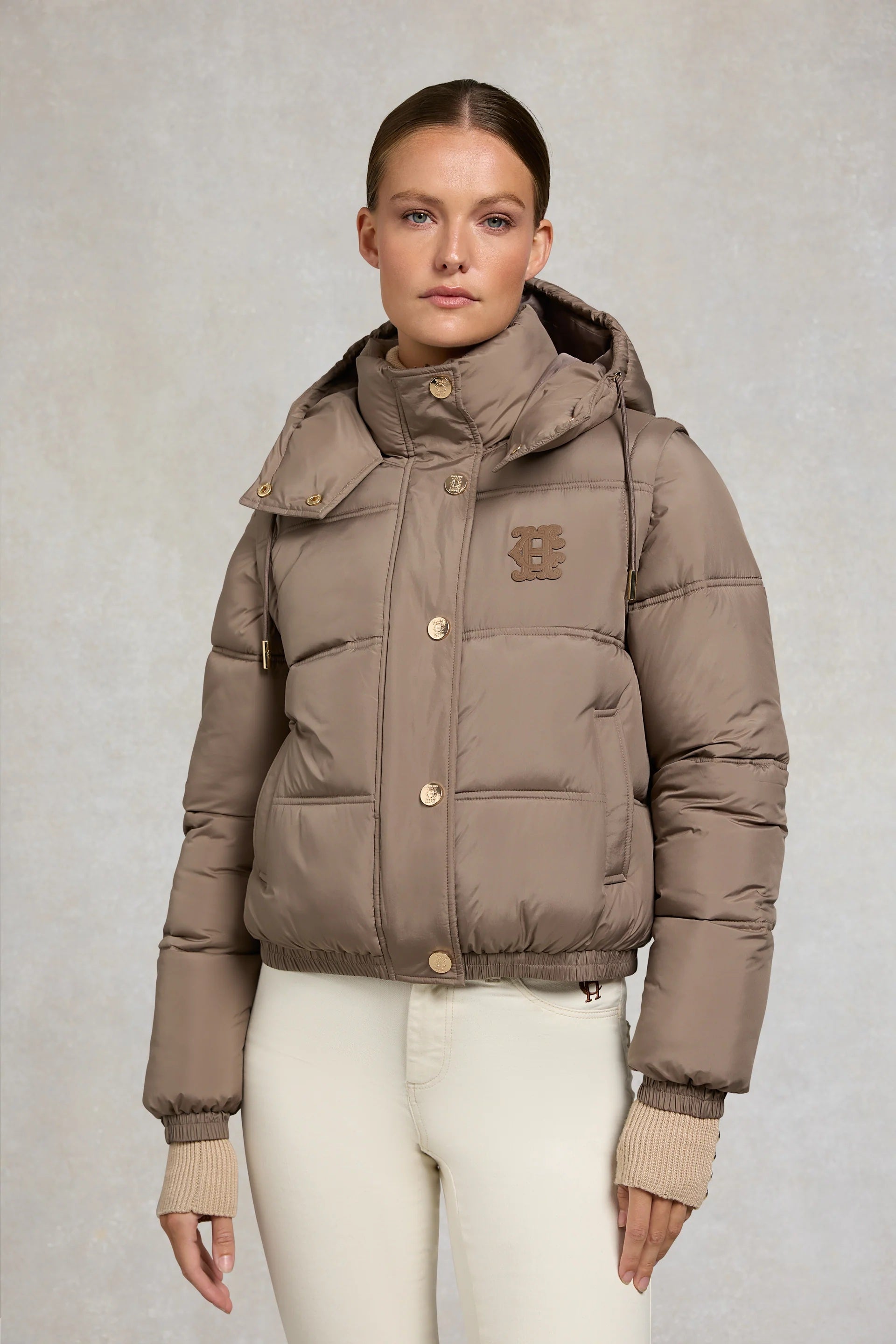 Holland Cooper Milton Convertible Jacket in Porcini