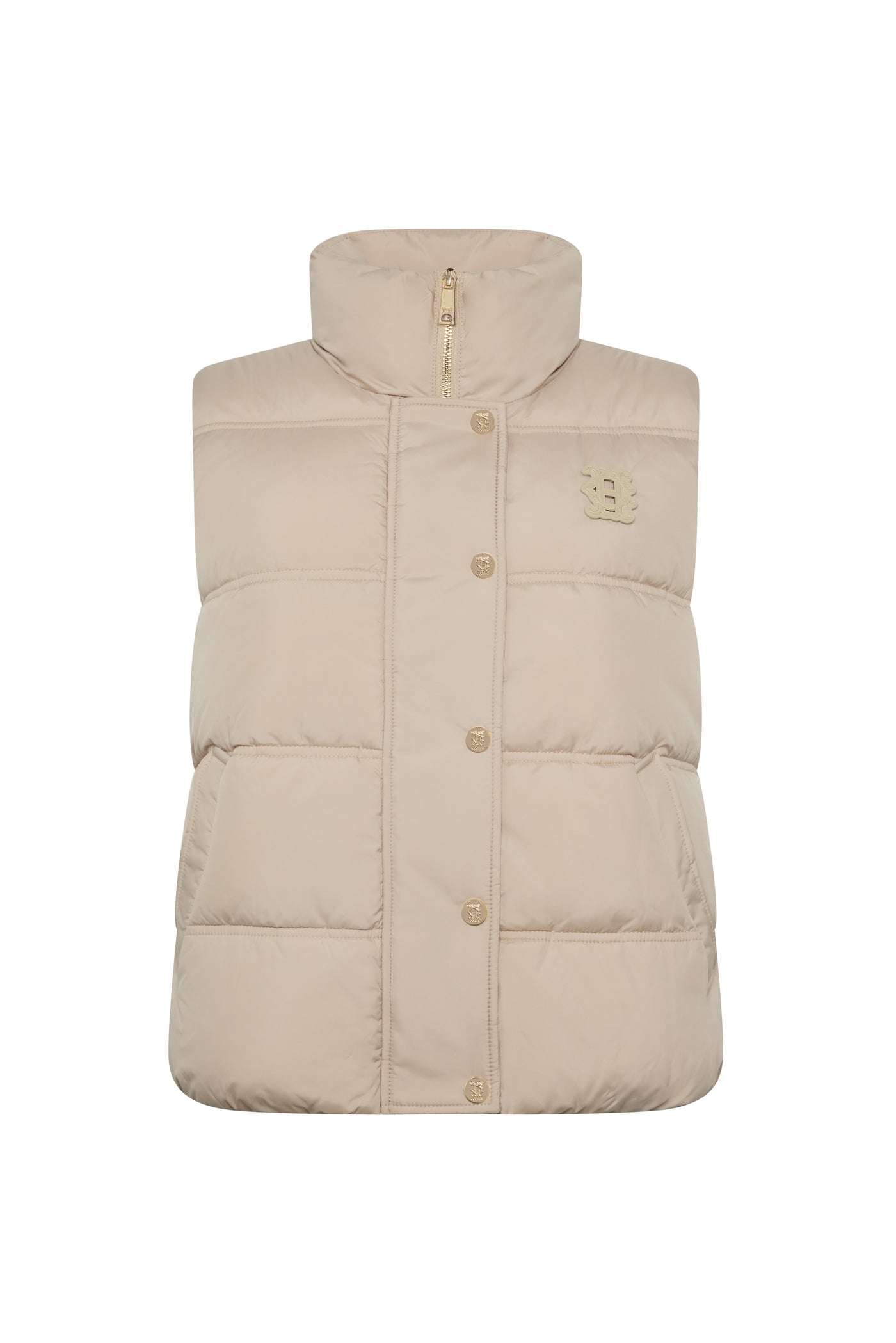 Holland Cooper Milton Padded Gilet in Putty Front