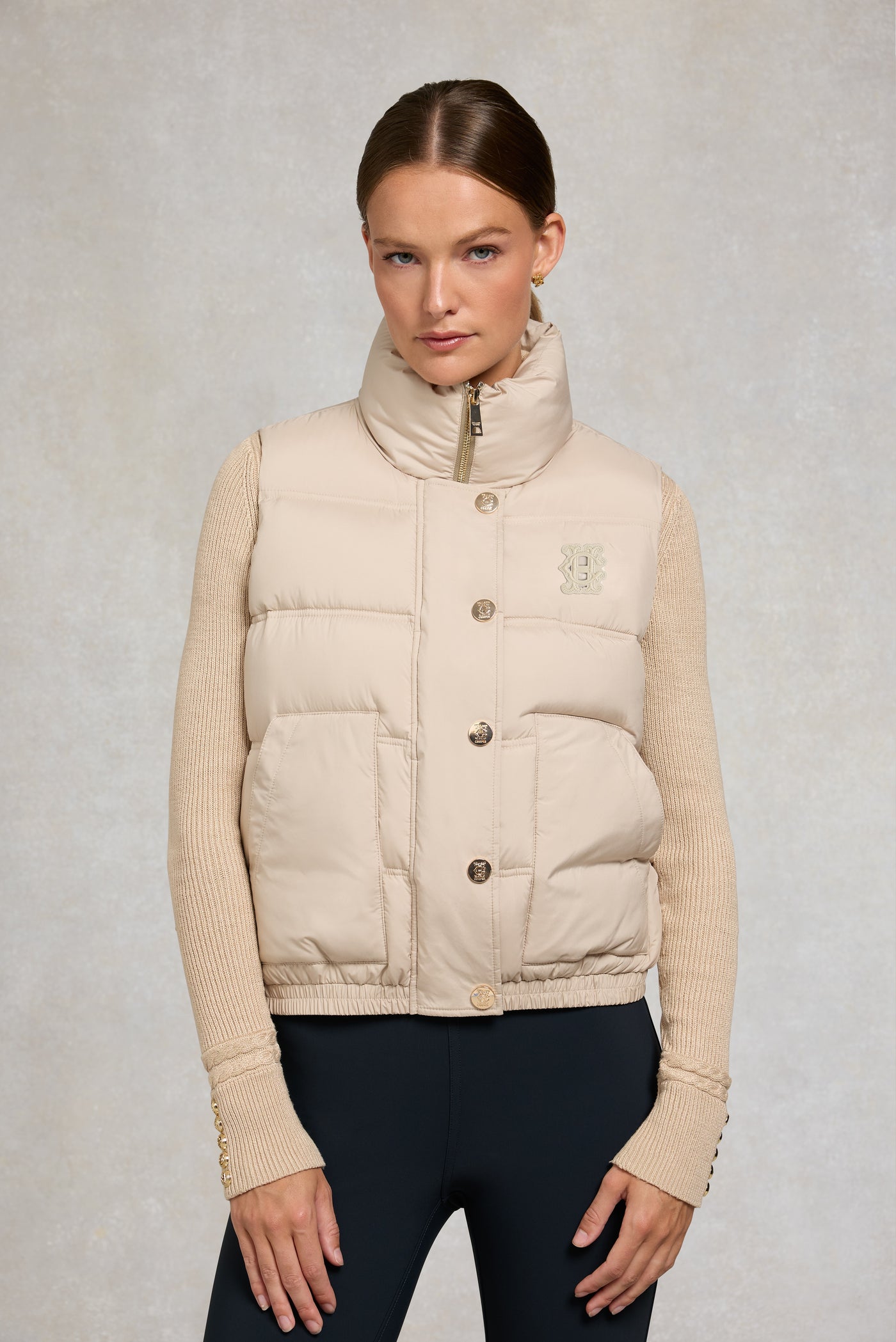 Holland Cooper Milton Padded Gilet in Putty