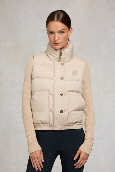 Holland Cooper Milton Padded Gilet in Putty