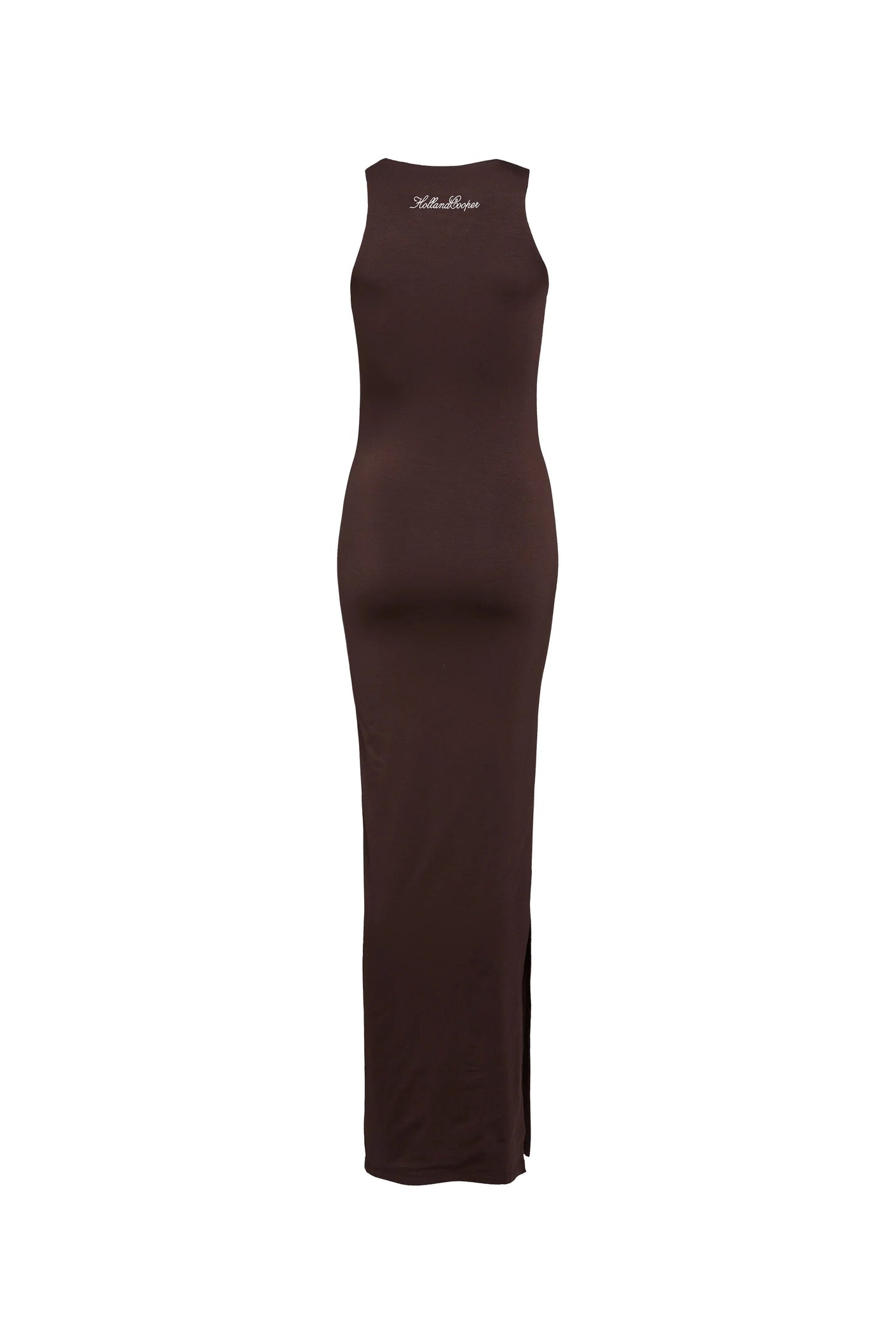 Holland Cooper Monogram Maxi Dress in Chocolate Back