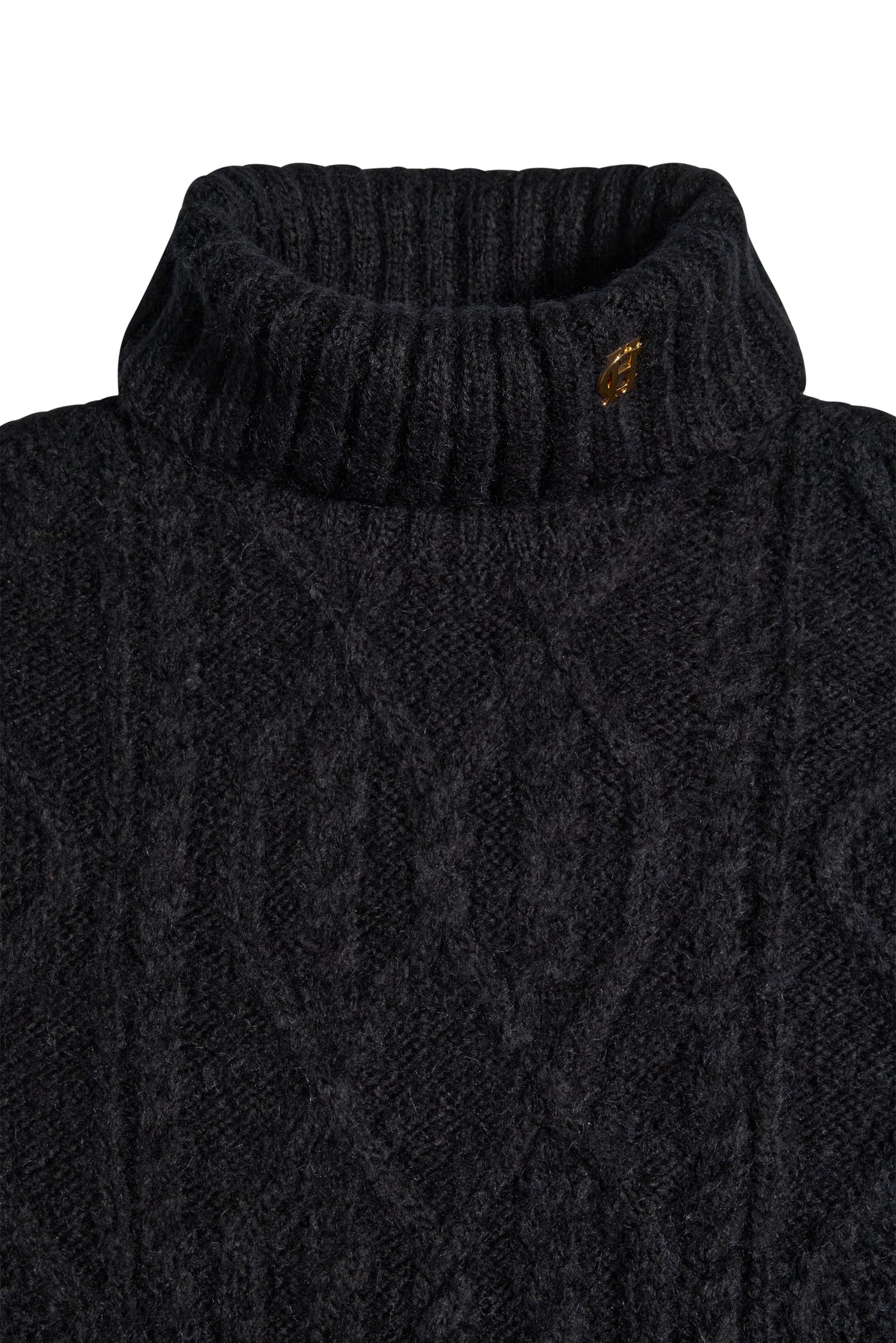 Holland Cooper Noveli Roll Neck Knit in Black Detail