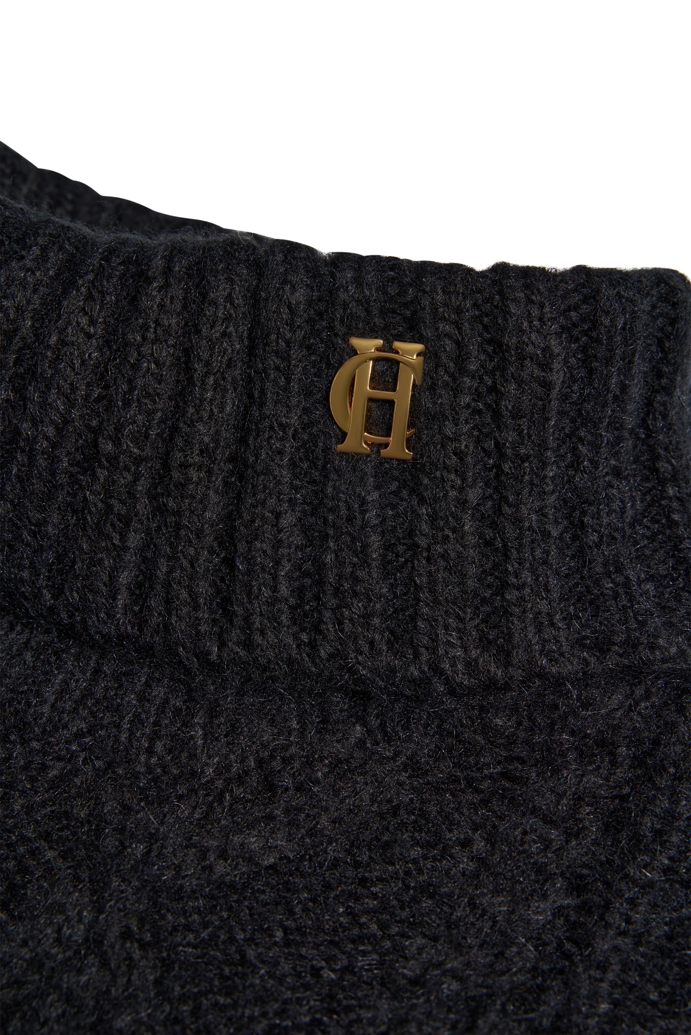 Holland Cooper Noveli Roll Neck Knit in Black Logo