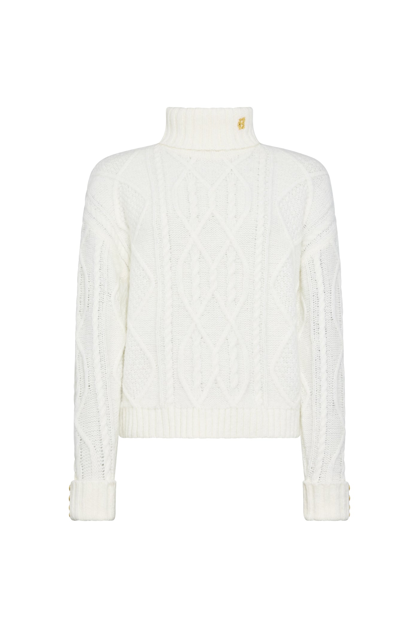 Holland Cooper Noveli Roll Neck Knit in Natural Front