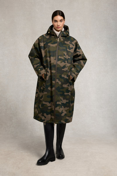 Holland Cooper One Size Waterproof Coat in Camo