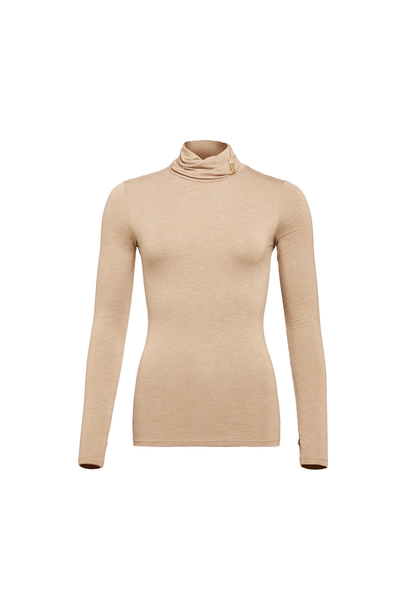 Holland Cooper Paige Roll Neck in Oatmeal Front