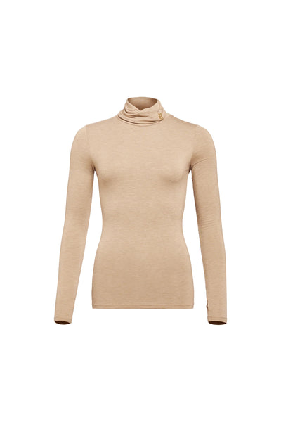 Holland Cooper Paige Roll Neck in Oatmeal Front