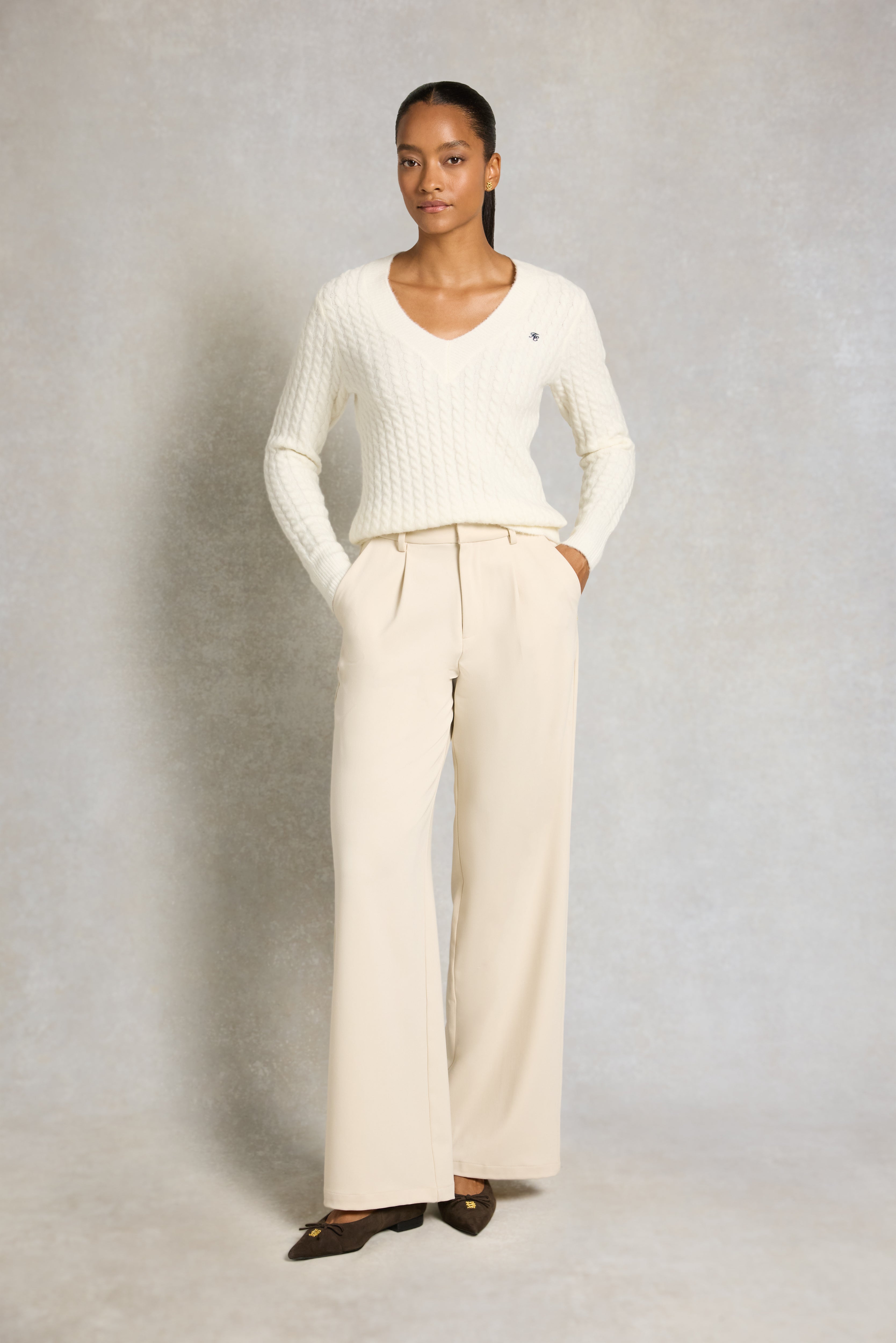 Holland Cooper Polly Knit in Winter White