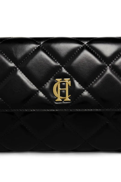 Holland Cooper Quilted Crossbody Bag in Black Logo