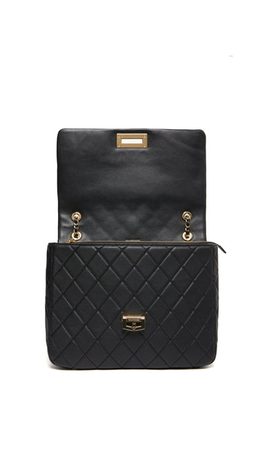 Holland Cooper Quilted Soho Bag in Black Open