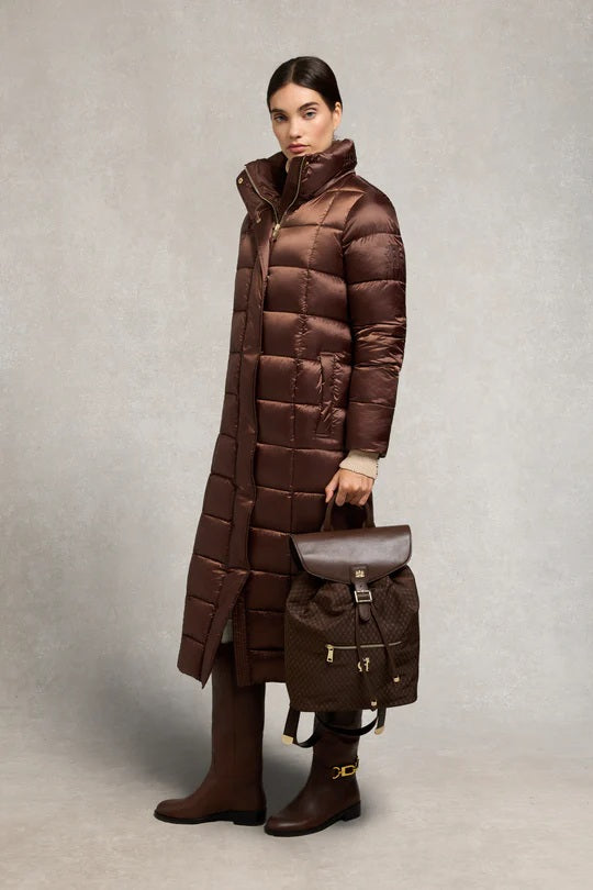 Holland Cooper Regency Monogram Backpack in Chocolate