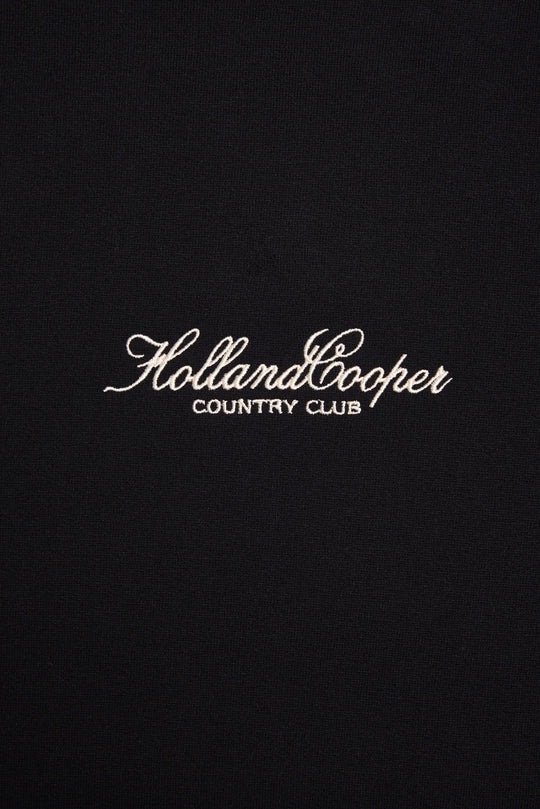 Holland Cooper Relaxed Fit Crew Neck Sweat in Black Logo