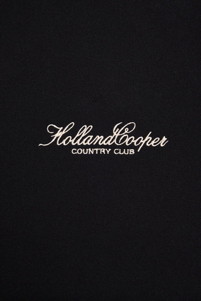 Holland Cooper Relaxed Fit Crew Neck Sweat in Black Logo
