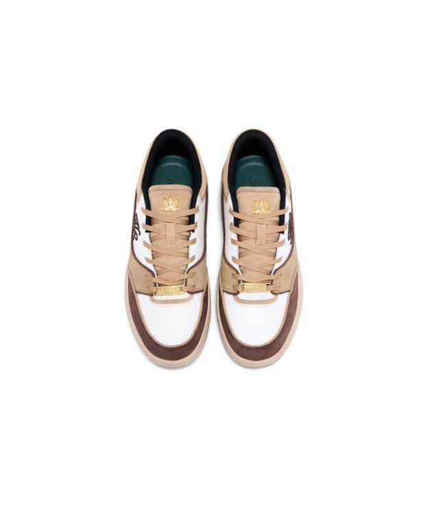 Holland Cooper Retro Ladies Trainer in Taupe Tan Nude