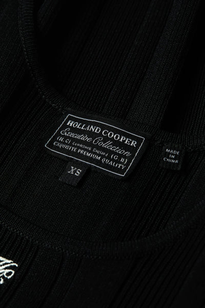 Holland Cooper Ruby Knitted Vest in Black Detail