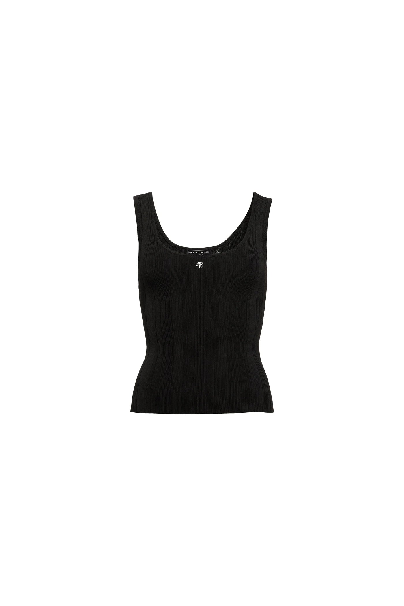 Holland Cooper Ruby Knitted Vest in Black Front