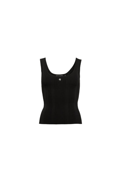 Holland Cooper Ruby Knitted Vest in Black Front