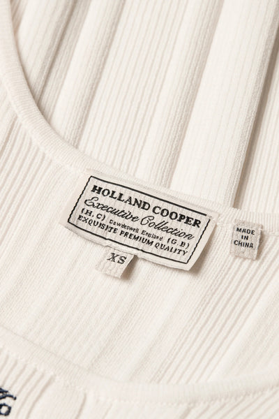 Holland Cooper Ruby Knitted Vest in White Detail