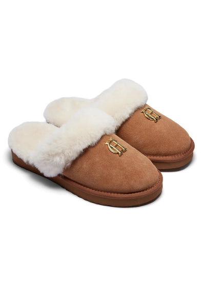 Holland Cooper Sherling Slipper in Tan Pair