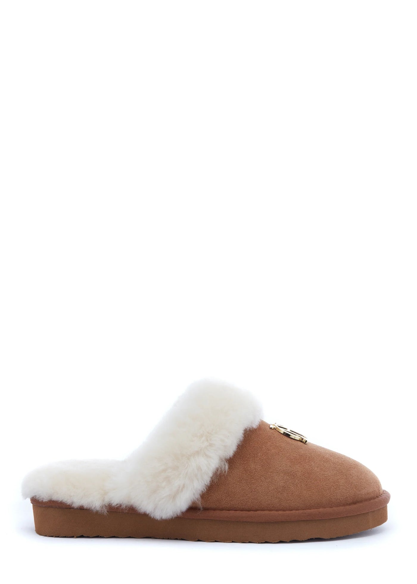 Holland Cooper Sherling Slipper in Tan Side