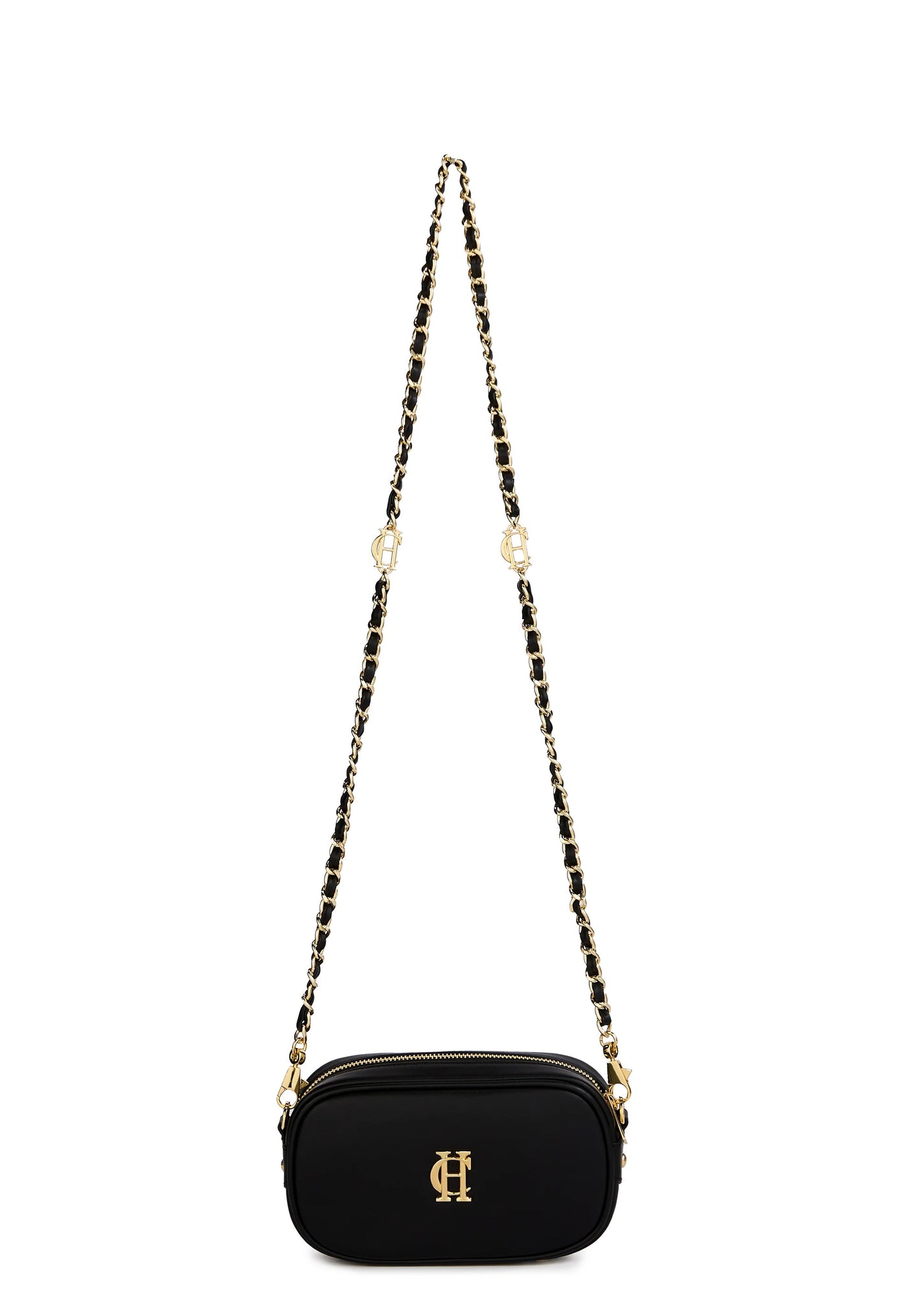 Holland Cooper Soho Mini Quilted Camera Bag in Black Back