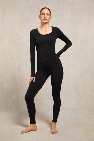 Holland Cooper Supersoft Contour Legging in Black